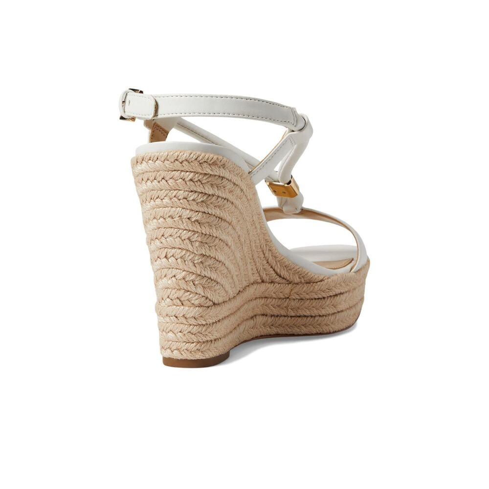 MICHAEL MICHAEL KORS Women's Annie Wedge Sandals Optic White Size 8.5 - Picture 2 of 5